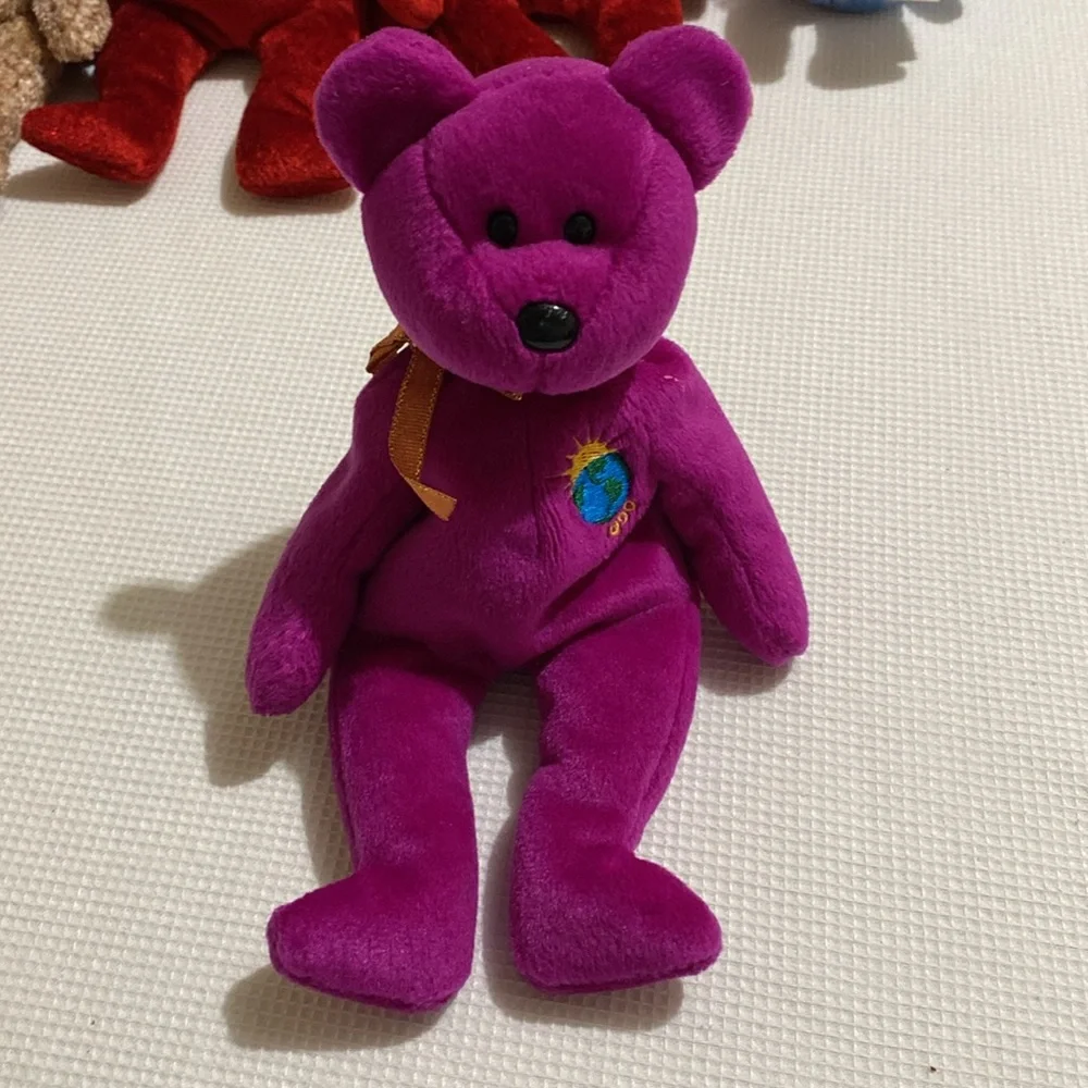 5 lot of Beanie Babies July, Millenium, 2002 Signature Bear, 1999 Holiday Bear - Picture 5 of 6